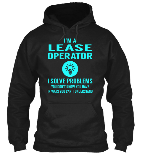 Lease Operator Black áo T-Shirt Front