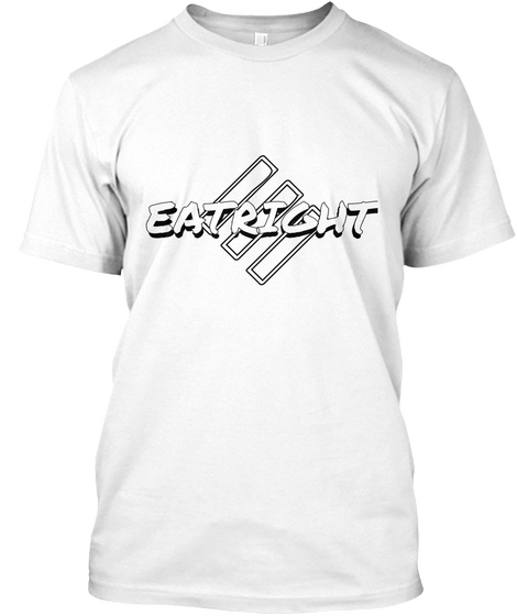 Eatright  Eatright  White Maglietta Front