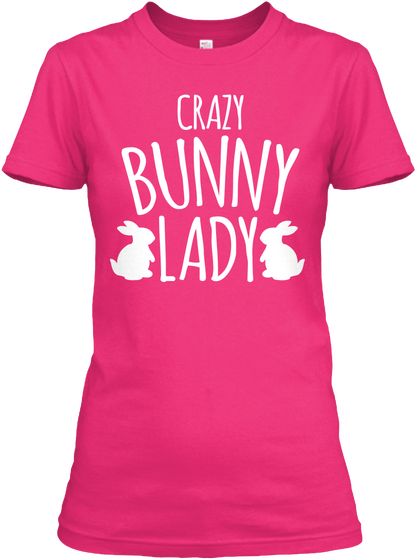 Bunny Lady T Shirt Heliconia T-Shirt Front