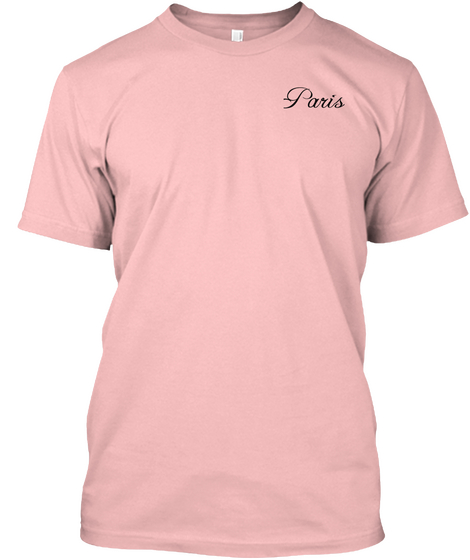Paris Pale Pink T-Shirt Front