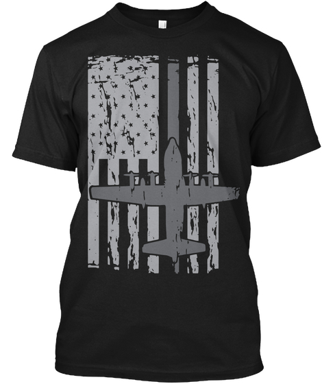 Flag Black T-Shirt Front