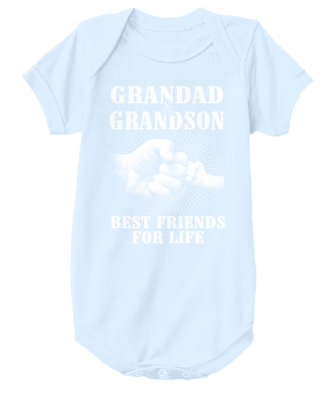 Grandad & Grandson Best Friends For Life Baby Blue Maglietta Front