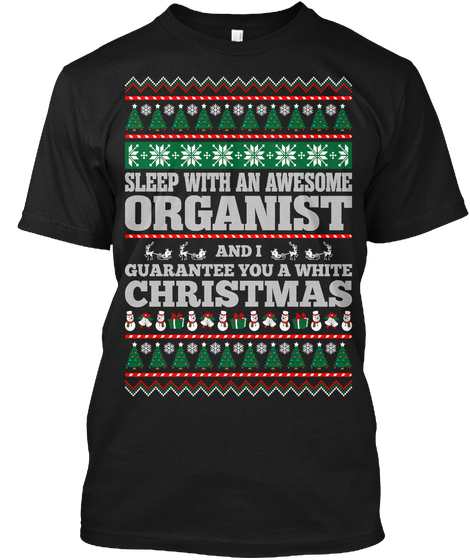 Sleep With Awesome Organist Black T-Shirt Front