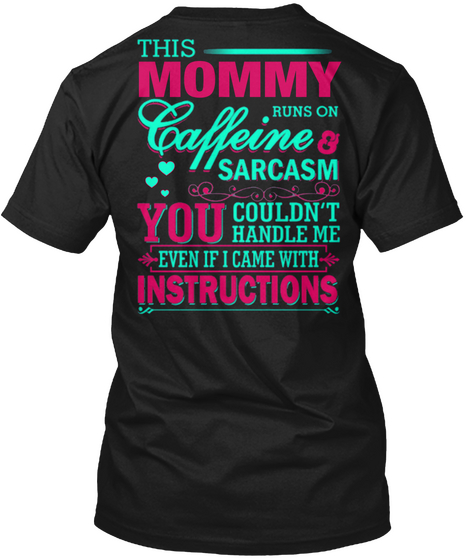 Mommy Black T-Shirt Back