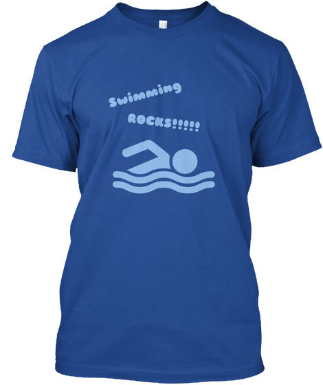 Swimming Rocks!!!!! Deep Royal áo T-Shirt Front