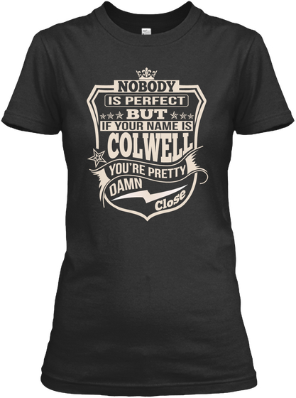 Nobody Perfect Colwell Thing Shirts Black T-Shirt Front