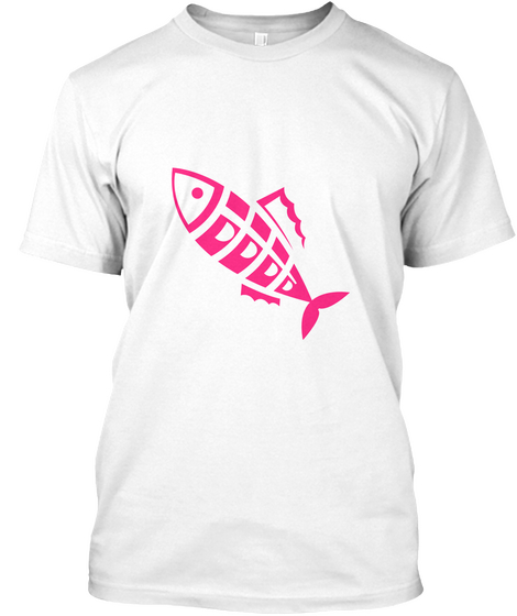 Funny Fish T Shirts White T-Shirt Front