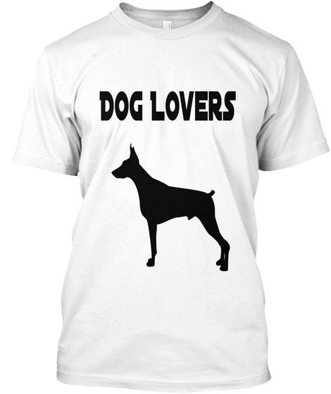 Dog Lovers White T-Shirt Front
