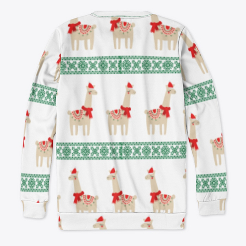 Fa La La La Llama Christmas Alpaca Standard Camiseta Back