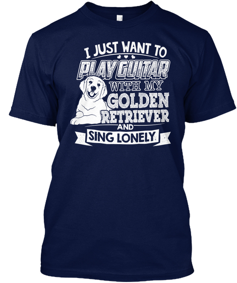 Golden Retriever 2017 Navy T-Shirt Front