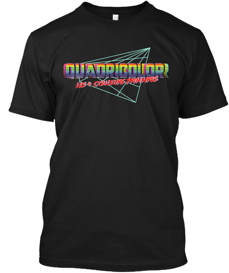 Quadricolor Black T-Shirt Front