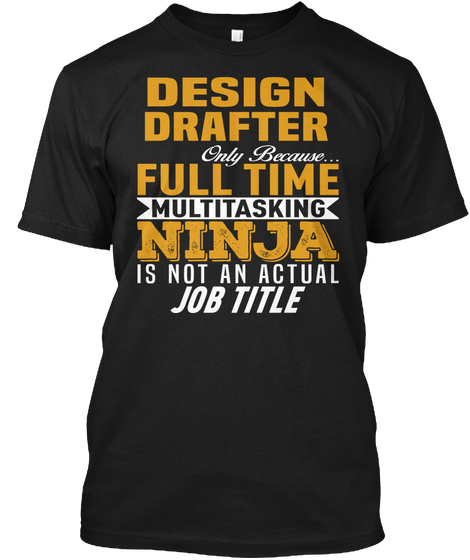Design Drafter Black áo T-Shirt Front
