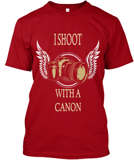 Ishoot With A Canon Deep Red Camiseta Front