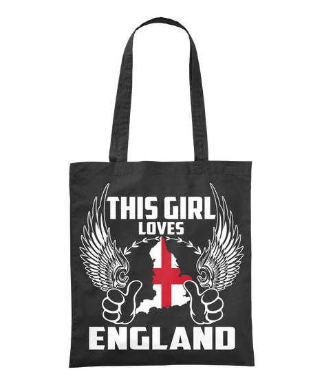 This Girl Loves England Black Kaos Front