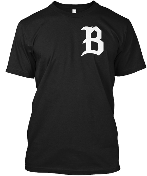 B Black T-Shirt Front