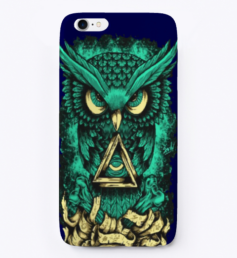 Owl I Phone Case Dark Navy T-Shirt Front