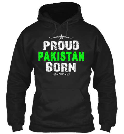 Proud Pakistan Born Black T-Shirt Front