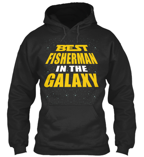 Best Fisherman In The Galaxy Jet Black Camiseta Front