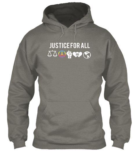 Justice For All Charcoal T-Shirt Front