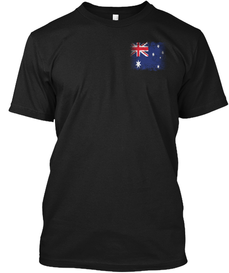 Australia Forever Runs Through My Veins Black T-Shirt Front