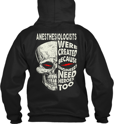 Anesthesiologists Black T-Shirt Back
