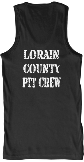 Lorain County Pit Crew Black T-Shirt Back