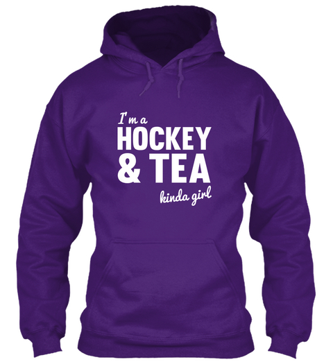 I'm A Hockey & Tea Kinda Girl Purple Camiseta Front