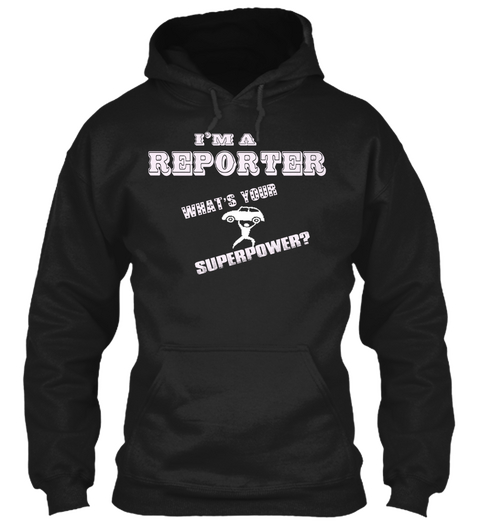 Superpower Reporter Black Maglietta Front