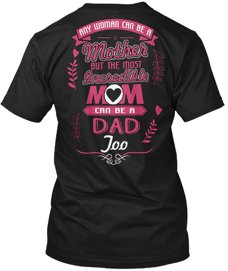 Mom Black T-Shirt Back