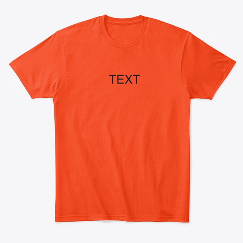 Orange T S Hirt Deep Orange  T-Shirt Front