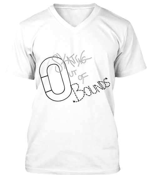 Skating Out Of Bounds White T-Shirt Front