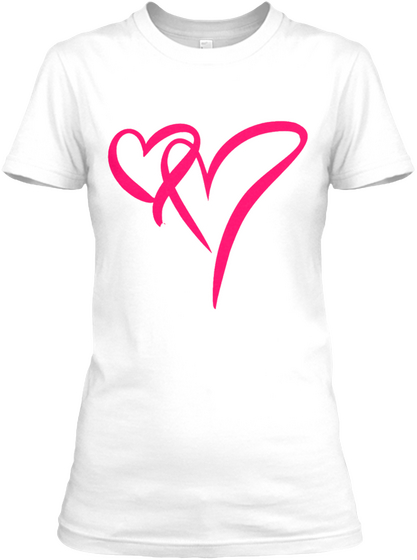 Heart White T-Shirt Front