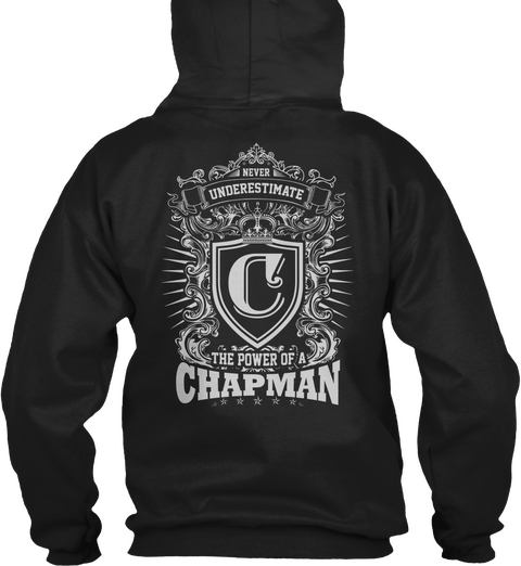 Power Of A Chapman Black T-Shirt Back