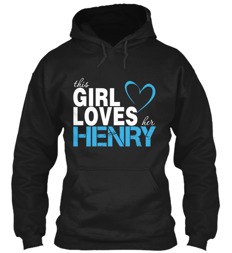 This Girl Loves Her Henry Black T-Shirt Front