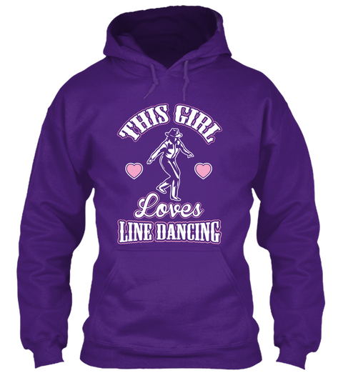 This Girl Loves Line Dancing Purple Kaos Front
