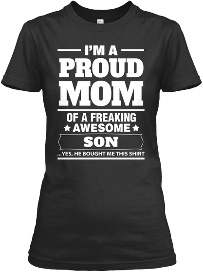 Perfect Gift For Mom #Mothers Day2018 Black T-Shirt Front