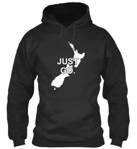Just Go. Jet Black T-Shirt Front