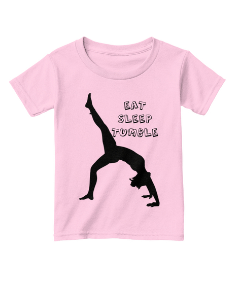 Eat Sleep Tumble Light Pink  T-Shirt Front