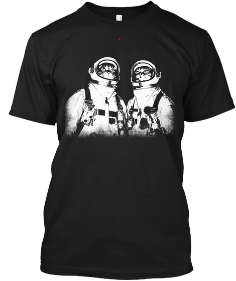Catstronauts – The Cool T Shirt Black Kaos Front