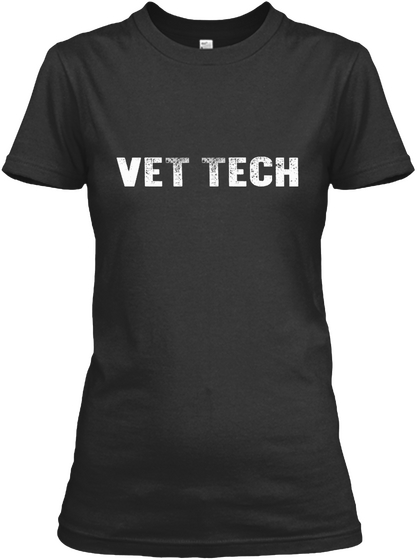 Vet Tech Black T-Shirt Front