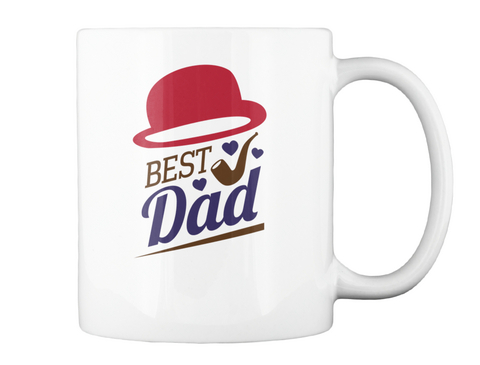 Best Dad White T-Shirt Back