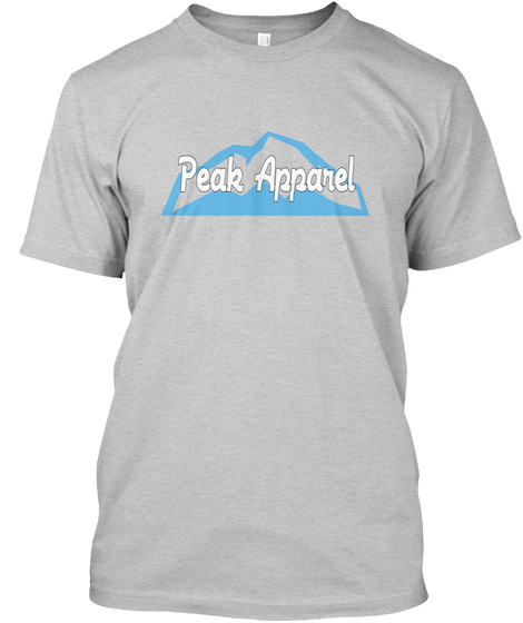 Peak Apparel Light Steel T-Shirt Front