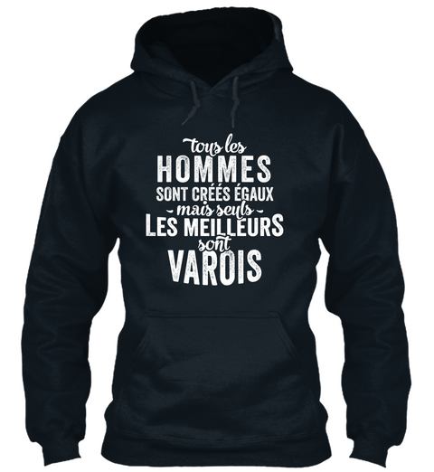 Les Meilleurs Sont Varois!  French Navy T-Shirt Front