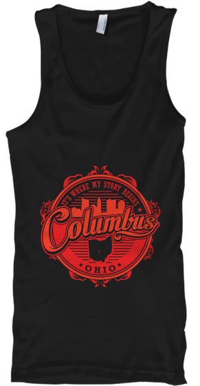 It's Where My Story Begins Columbus Ohio Black T-Shirt Front