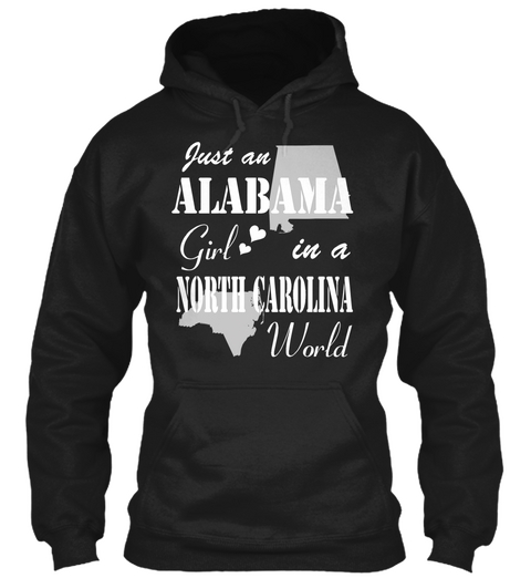 Alabama Girl In A North Carolina Black T-Shirt Front