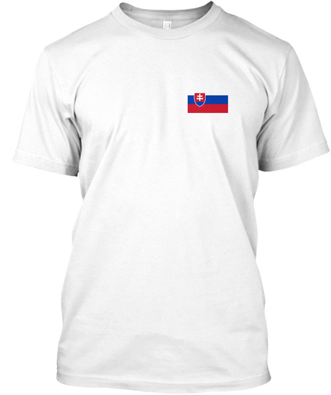Slovak Flag White T-Shirt Front