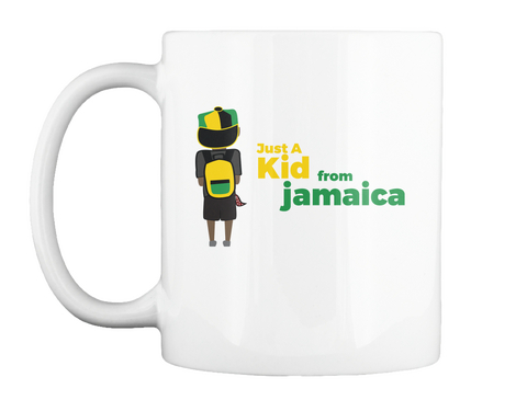 Just A Kid From Jamaica White Camiseta Front