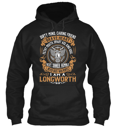 Longworth Black T-Shirt Front