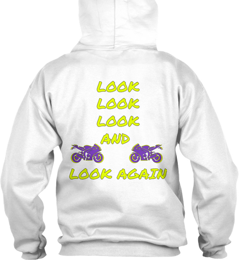 Look Look Look And Look Again Arctic White T-Shirt Back