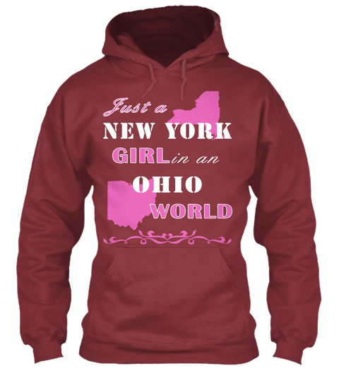 New York   Ohio Maroon Camiseta Front